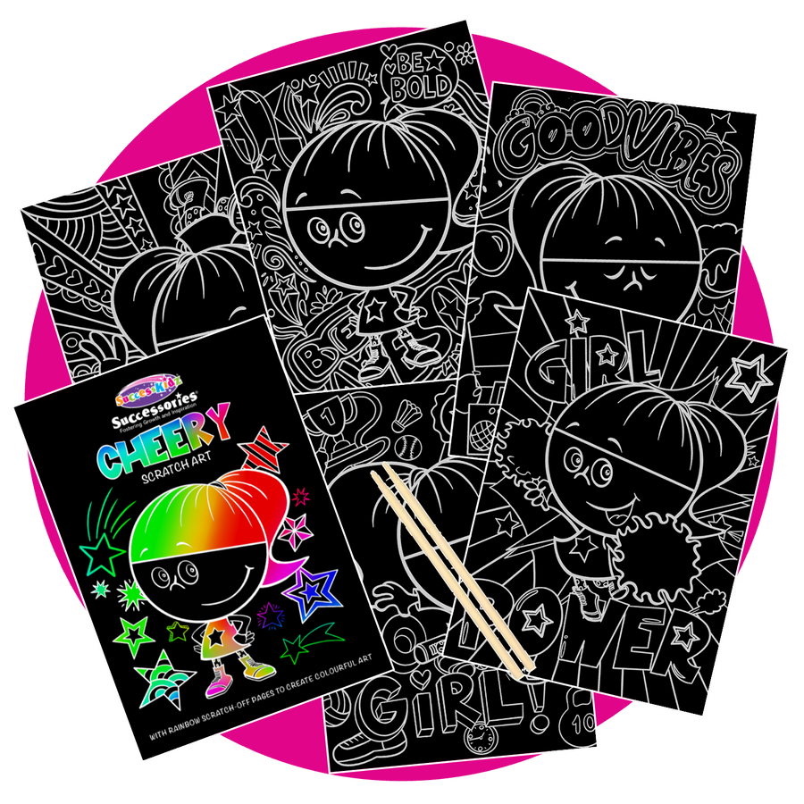 Cheery Rainbow Scratch Art <br> 12 Piece Kit